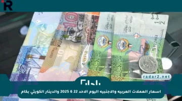 أسعار العملات العربية والأجنبية اليوم الأحد 22 6 2025 والدينار الكويتي بكام